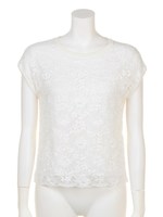 フロントレースニット/ホワイト