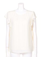 ラッフルスリーブシフォン/ホワイト系