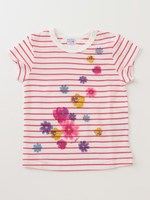 先染めボーダーオハナPTTシャツ/ピンク