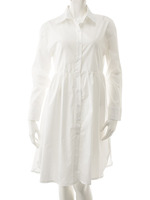 【CEDNIE】ウエスト切替シャツワンピース/ホワイト