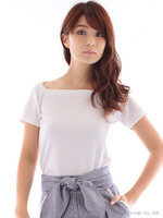 オフショルダーカットTOPS/ピンク