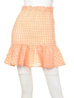 シースルーギンガム3wayスカート/WHITE