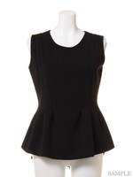 ダンボールペプラムノースリPO/ブラック