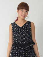 ピースシェルトップス/ブラック