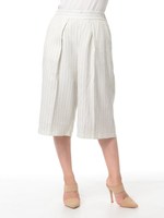 ピンストライプガウチョパンツ/ネイビー