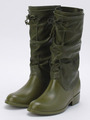 レースアップレインブーツ/カーキ