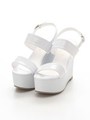 ワイドストラップサンダル/WH/E