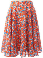 Oリボンハートサーキュラースカート/レッド