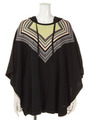 The Max Poncho Sweater/BLK