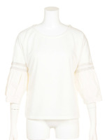 【mystic】袖テーププルオーバー/OFF WHITE