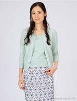 クリアビジューフラワー刺繍ツイン/ミント