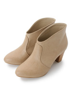 シンプルショートブーツ/ベージュ系(052)