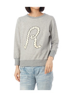 プリントクルーネック裏毛カットソー/ネイビー(093)