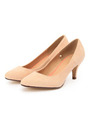 ポインテッドトゥスエード調パンプス/ベージュ(052)