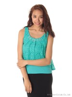 レースクロプドPO/ターコイズ