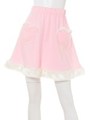FLUFFY HEART SKIRT/PINK
