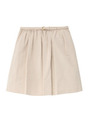 [L]ベルト付グログランフレアースカート/ベージュ系(051)