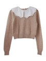 lacecollar knit/offwhite