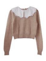 lacecollar knit/offwhite