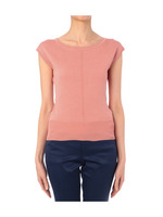 シルクフレンチスリーブニットプルオーバー/ピンク系(072)