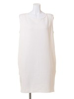 ストライプノースリOP/WHT