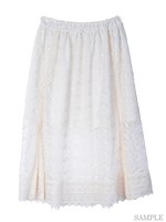 スリット入チュールレースSK/クリーム（チュールレース）