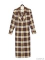 チェックシャツコート/ブラウン