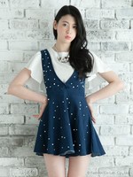 パールデニムワンピ/BL