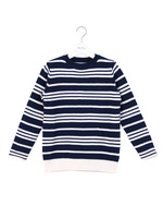 ボーダーニットプルオーバー/NVY