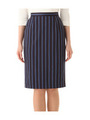 レジメンタルストライプ柄タイトスカート/ホワイト(302)