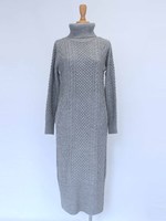Turtleneck Knit Maxi OP/ブラック