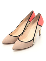 【V-SEVEN TWELVE THIRTY】ポインテッドパンプス/ベージュコンビ