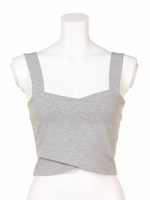 クロスデザインビスチェ/グレー