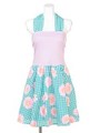 サマーフラワーホルターdress/グリーンギンガム×ガーベラ