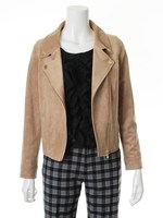 スエードライダースジャケット/キャメル