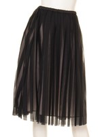 ストライプチュールスカート/ブラック