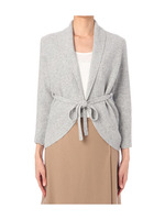 ベルテッドニットカーディガン/ライトグレー(011)