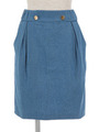 Denim tight skirt/LIGHT-BLUE
