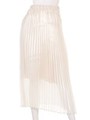 オーガンジープリーツロングスカート/OWHT