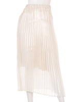オーガンジープリーツロングスカート/OWHT