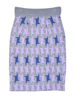 オリジナル千鳥柄JQニットSK/トップグレー