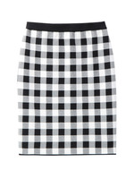 ギンガムチェックスカート/ブラック(219)