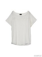 ケミカルレースTシャツ/ブラック