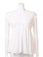 シフォンキリカエフレアTOPS/オフホワイト