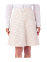 チェックドットジャカードスカート/ベージュ系(451)