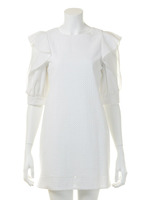 パフスリーブワンピース/WHT