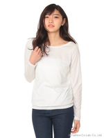 ベーシックパッケーシボートネックロングTシャツ/グレー