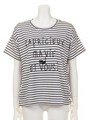 マイライフレースアップTシャツ/ネイビー