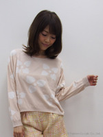 ペールカラーニットプルオーバー/ピンク