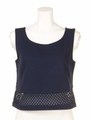 レースヘムショートTOP/NVY